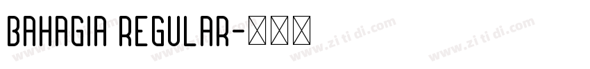 Bahagia Regular字体转换